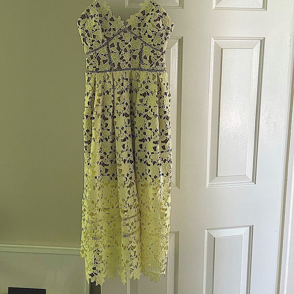 SELF PORTRAIT AZALEA DRESS - yellow